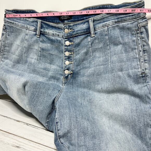 Judy Blue Mandy Wide Leg Cropped Stretch Denim Jeans Plus Size 24 - Picture 8 of 13